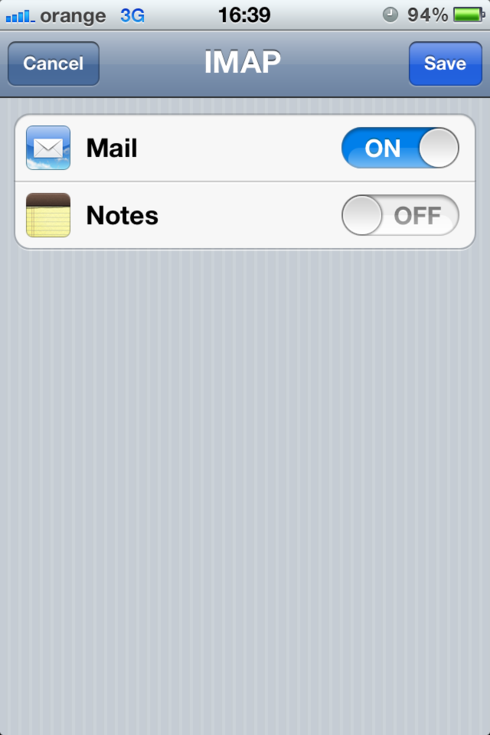 iPhone email account step 1